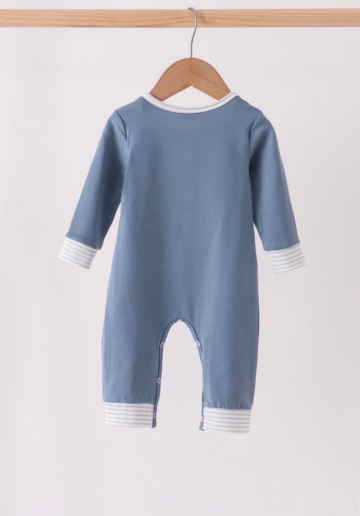 Teal turkey french knot romper