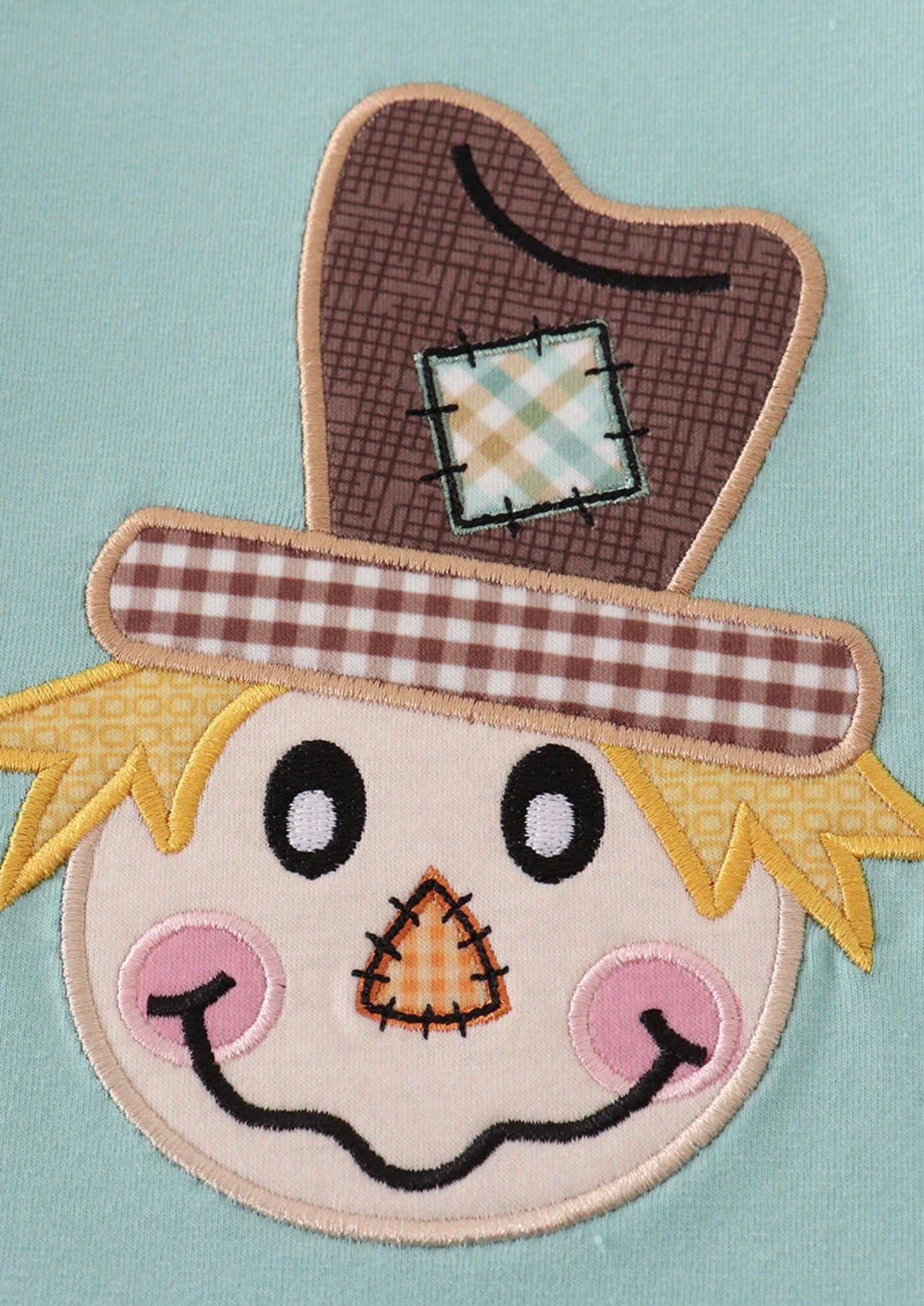Green Scarecrow Appliqué Boy’s Top