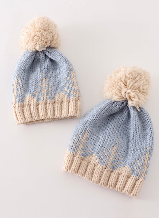Pompom Cable Beanie