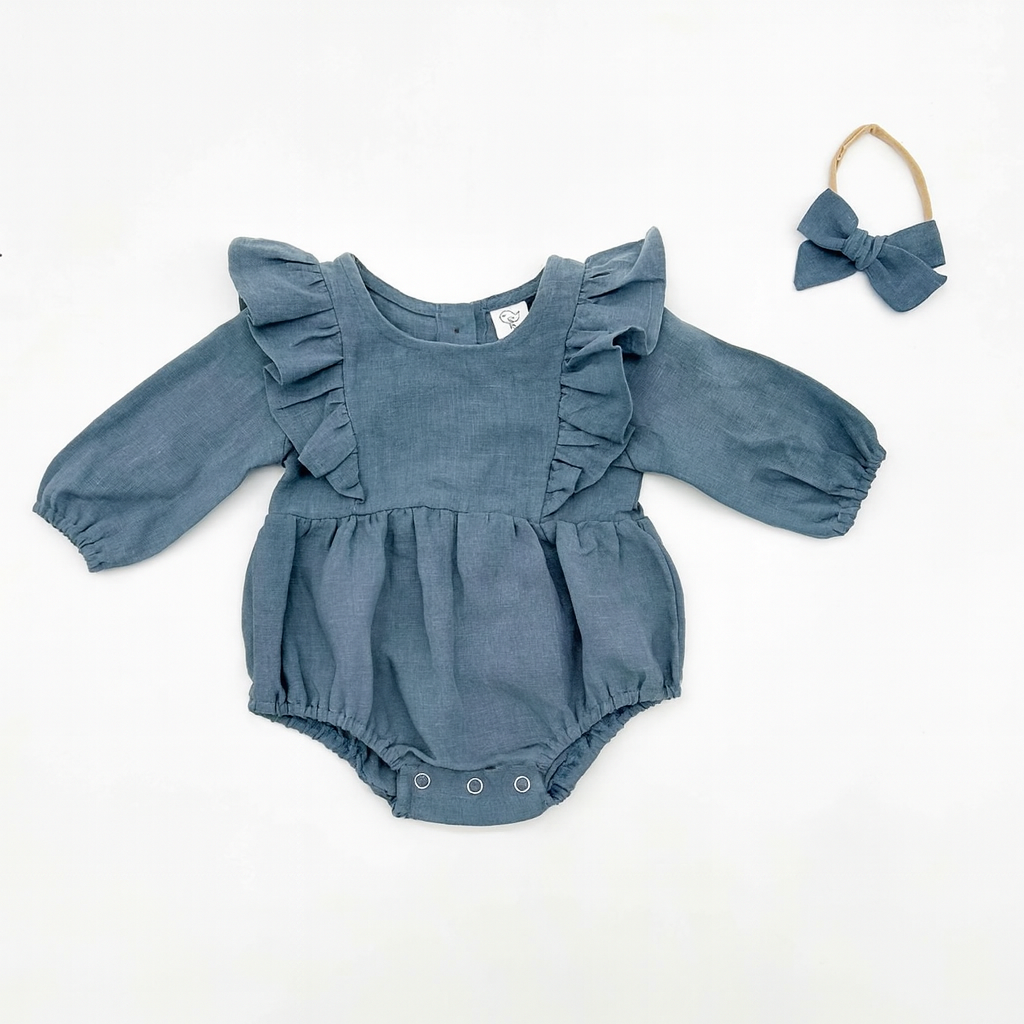 Gabriella Longsleeve Romper with Bow