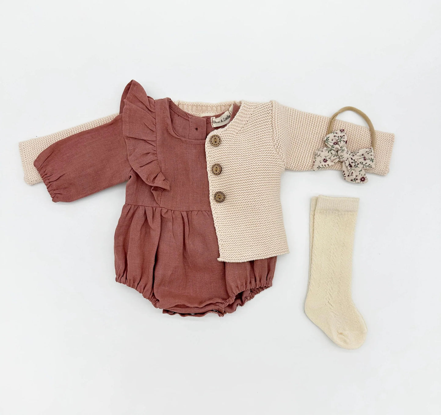 Gabriella Longsleeve Romper with Bow