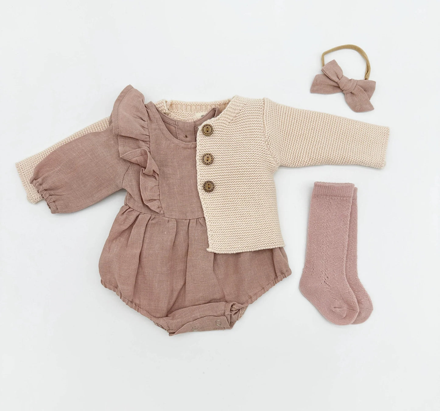 Gabriella Longsleeve Romper with Bow