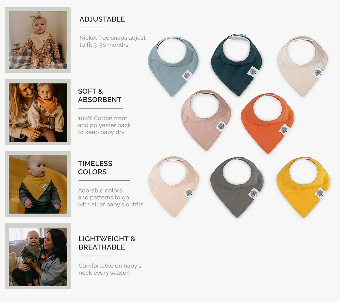 Parker Baby Bandana Bib Dune Set
