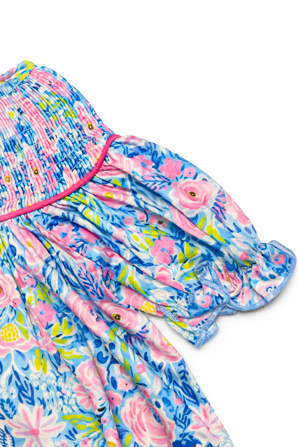 Blue blossom charm smocked dress